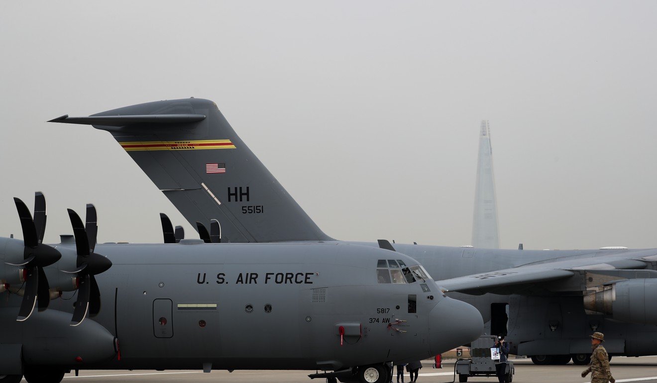 The US Air Force's C-130J Super Hercules turboprop military transport aircraft. Photo: Bloomberg