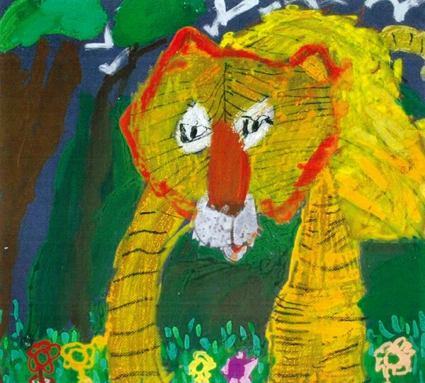 Kenny Lau’s prize-winning picture of a tiger, done when he was four. Photo: Handout