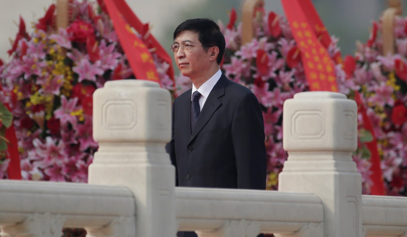 Wang Huning attends a ceremony in Tiananmen Square, Beijing to mark the 68th anniversary of the founding of the People’s Republic of China. Photo: Reuters