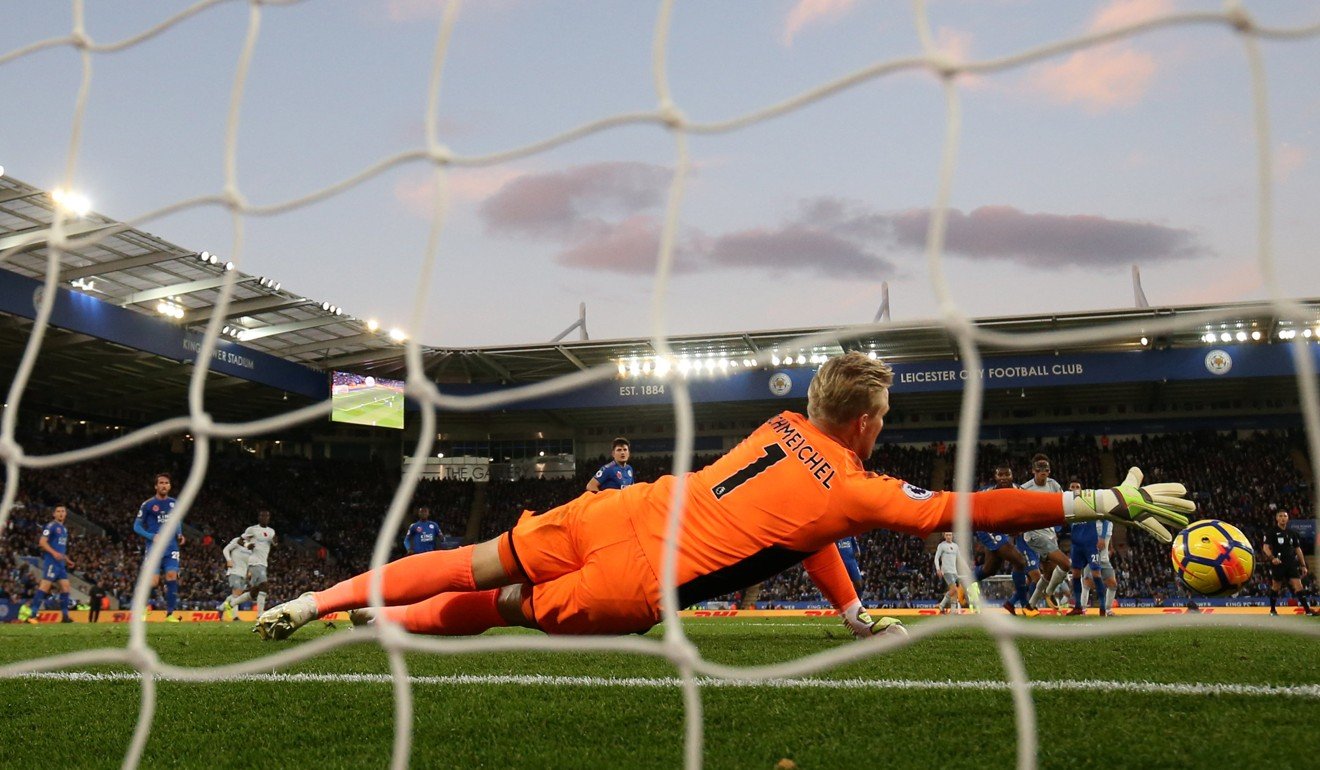 Leicester City’s Kasper Schmeichel makes a save. Photo: Reuters