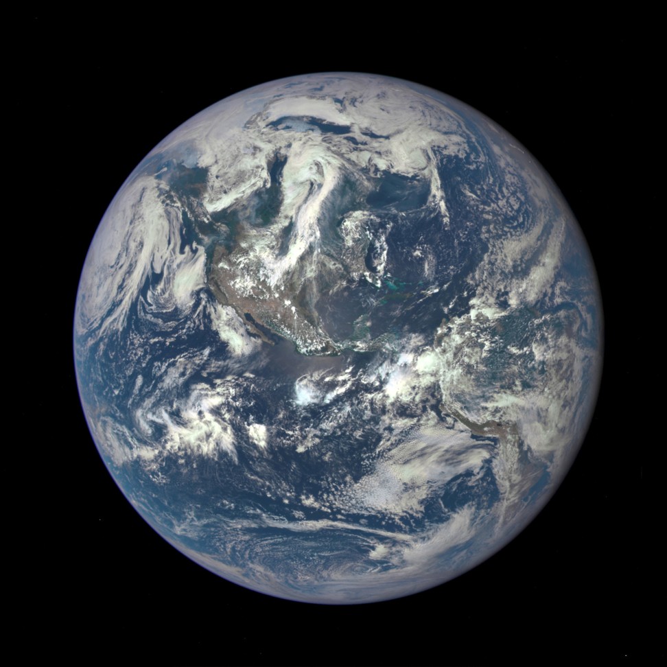 A colour image of Earth, taken by Nasa’s Earth Polychromatic Imaging Camera, in July 2015. Reuters
