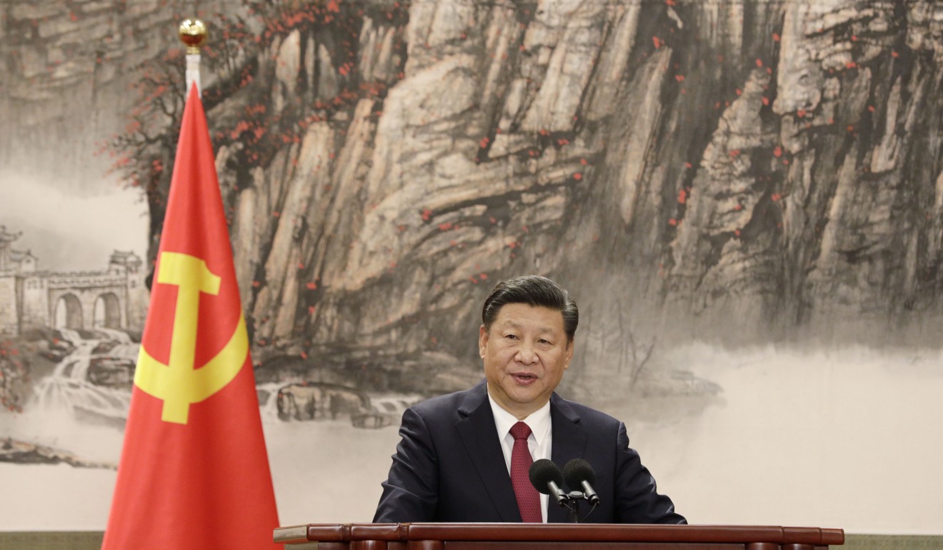 China’s President Xi Jinping speaks at the Great Hall of the People in Beijing on October 25. Photo: Bloomberg