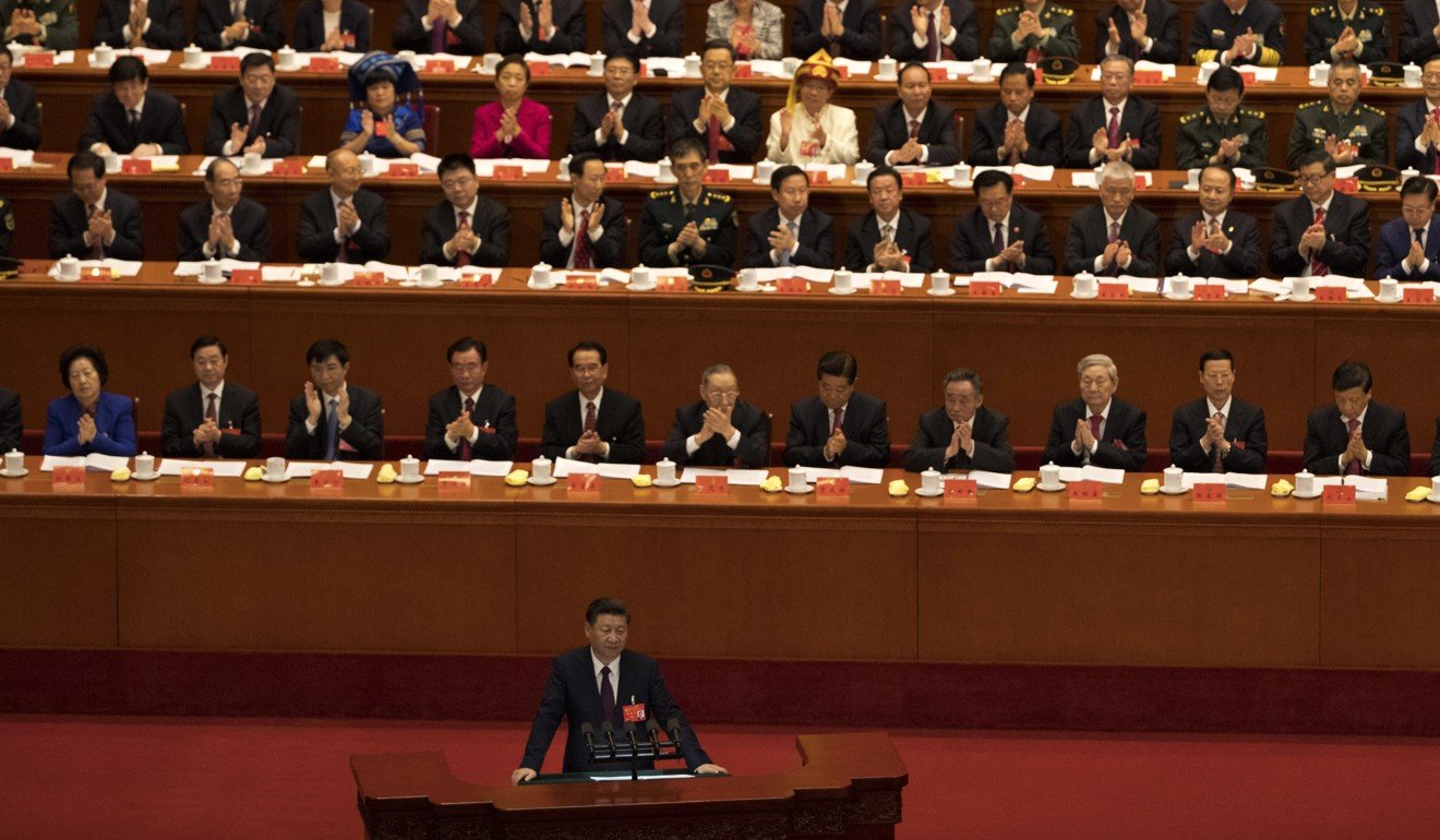 Chinese President Xi Jinping delivers a speech at the opening ceremony of the 19th congress last month. Photo: AP