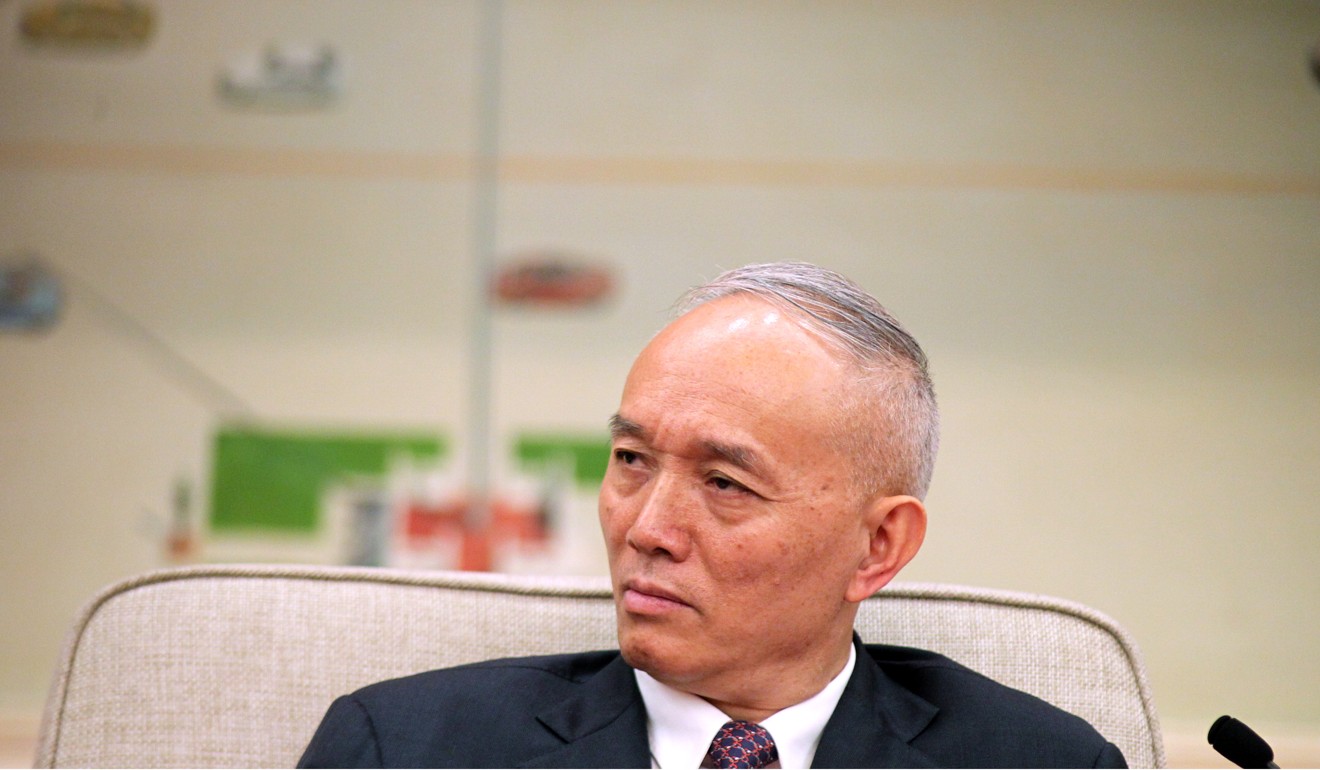 Beijing party chief Cai Qi has brought the salt-and-pepper look to the Politburo. Photo: Simon Song