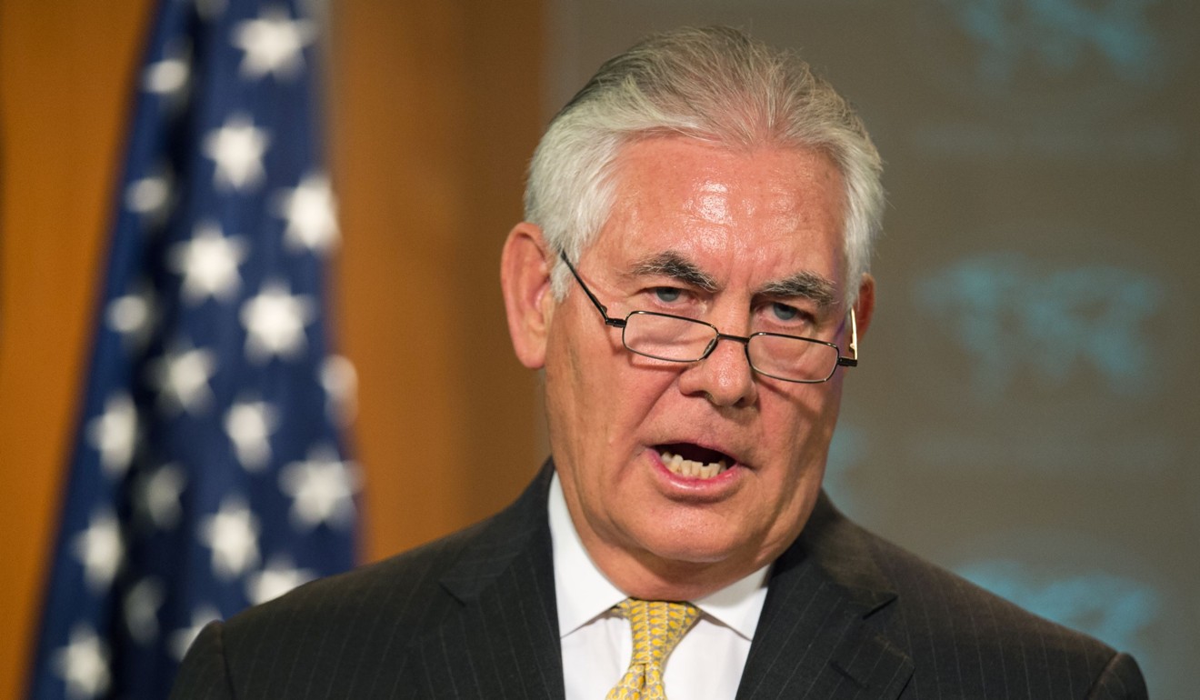US Secretary of State Rex Tillerson was the last US official to visit China before Trump’s arrival. Photo: AFP