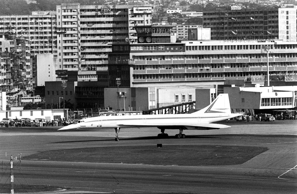The Concorde at Kai Tak airport.