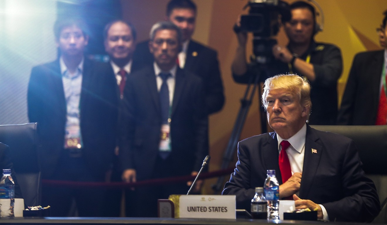 Donald Trump at the Apec summit in Da Nang, Vietnam. Photo: EPA