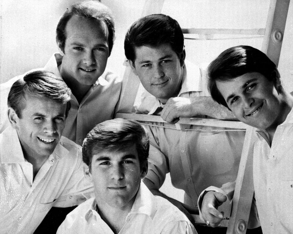 Dennis Wilson (bottom), pictured here with the rest of the Beach Boys, briefly housed Manson and several members of the ‘Family’ in his Sunset Boulevard home. Photo: AP