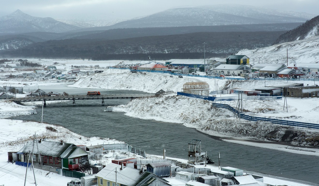 The town of Kurilsk on the island of Iturup in the Kurils. Photo: AFP