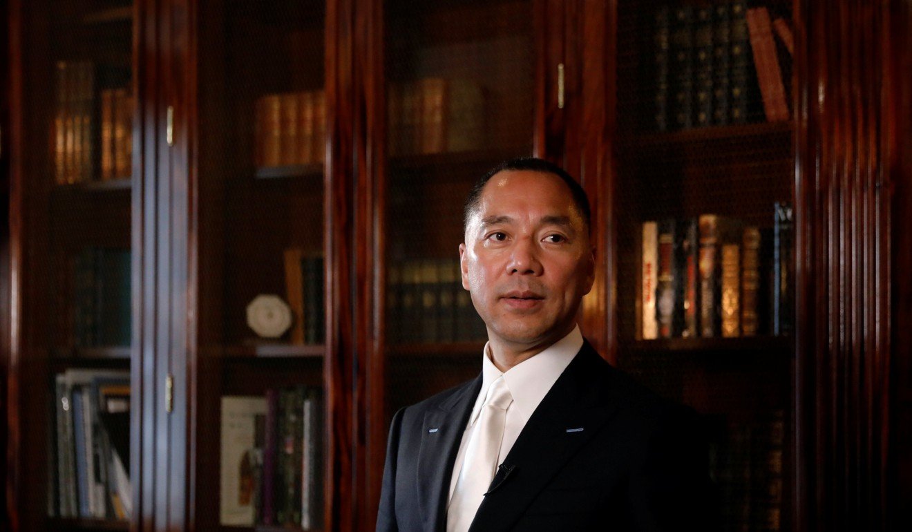 Guo Wengui has alleged that Communist Party officials are undisclosed shareholders in the group. Photo: Reuters