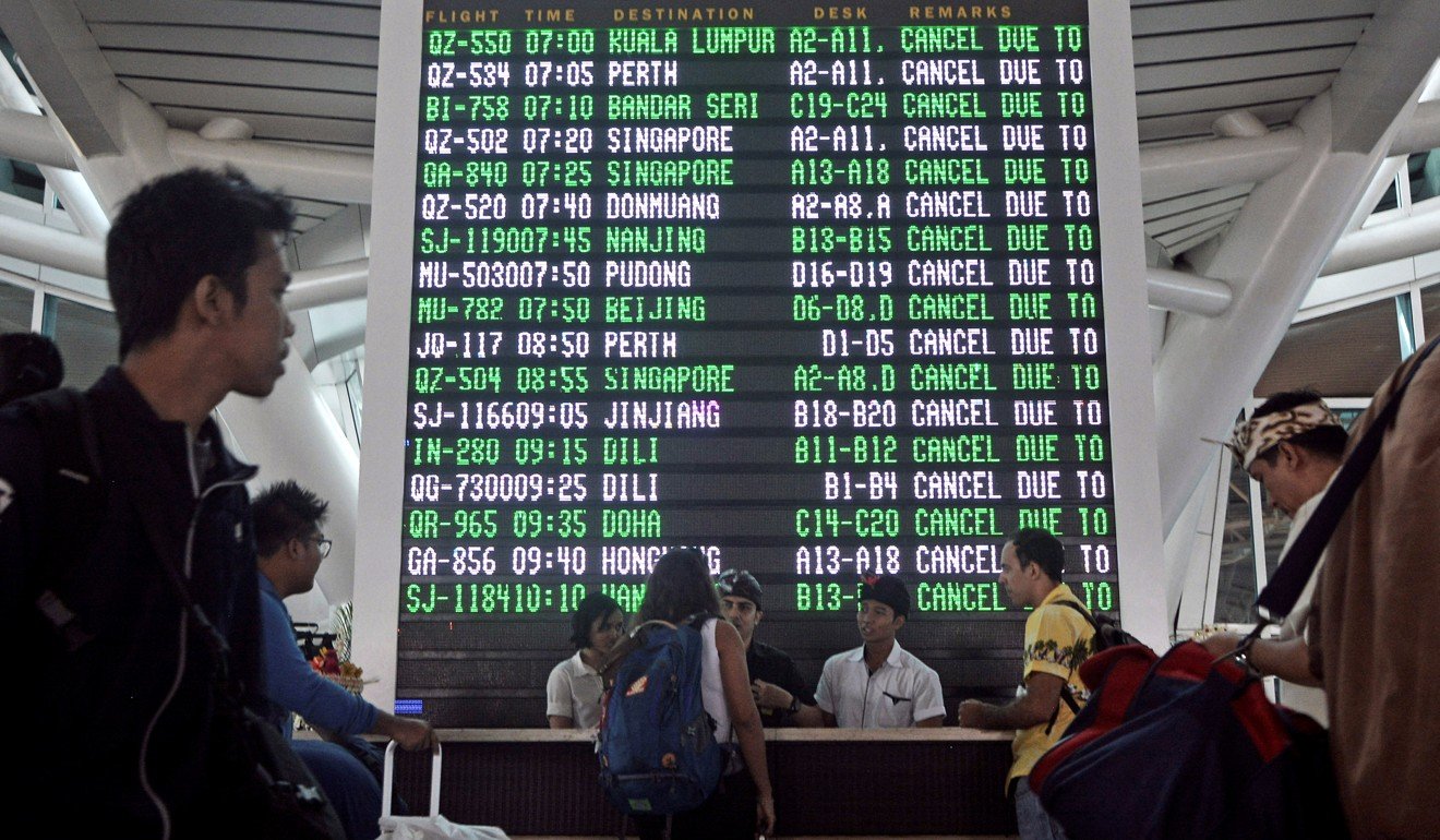 All flights in and out of Bali were cancelled as Denpasar Airport closed. Photo: Reuters/Indonesia Out