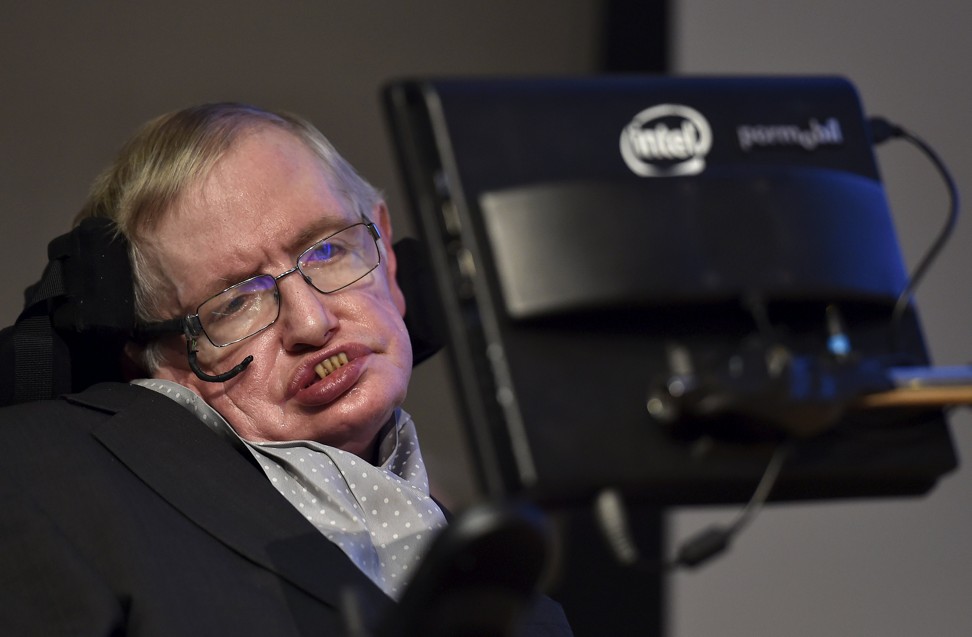 Stephen Hawking praised Chinese singer Wang Junkai on his insight into the future. Photo: Reuters