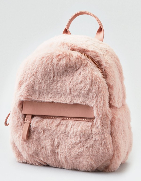 A faux-fur backpack by American Eagle Outfitters.