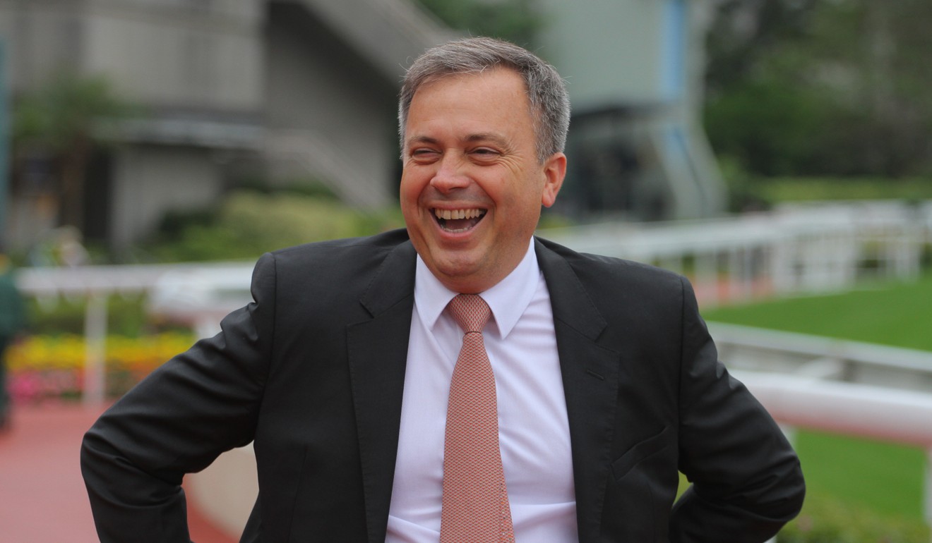 Caspar Fownes at Sha Tin racecourse.