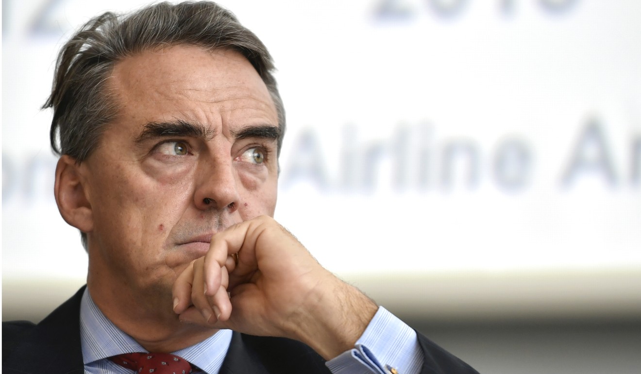 Alexandre de Juniac, director general of the International Air Transport Association, said safety regulators could declare a no-fly zone. Photo: AFP