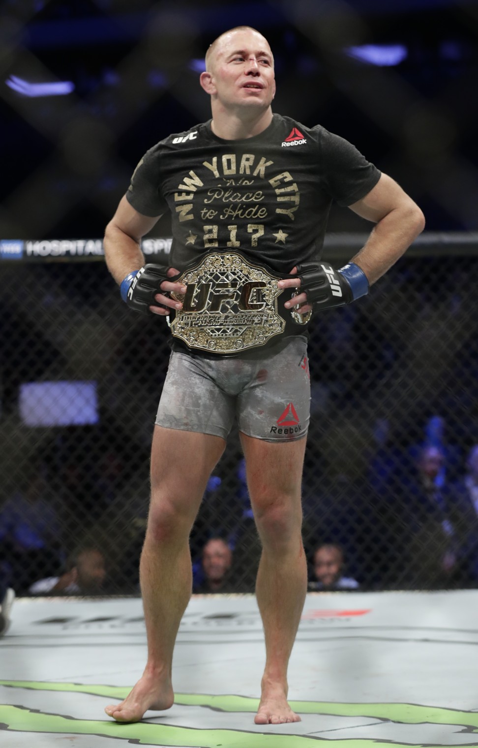 Georges St-Pierre beat Michael Bisping on his return to the octagon at UFC 217. Photo: AP