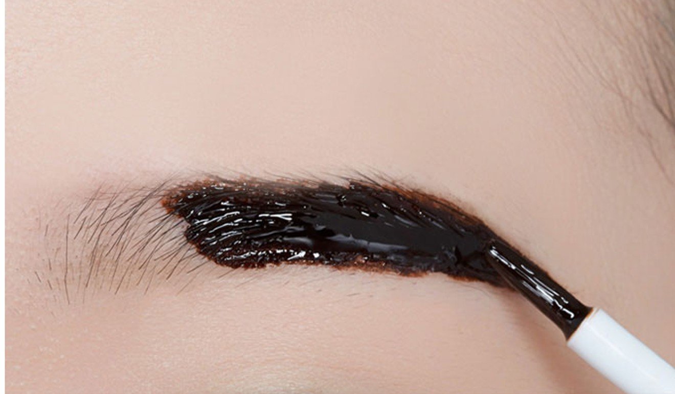 Etude House offers a gel to give eyebrows a thicker look.