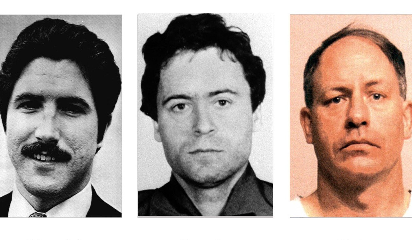 (From left) Kenneth Bianchi, Ted Bundy and Robert Yates, notorious serial killers in the US pictured together. Bianchi was involved in the ‘hillside strangler’ murders. Photo: AP Photo/File