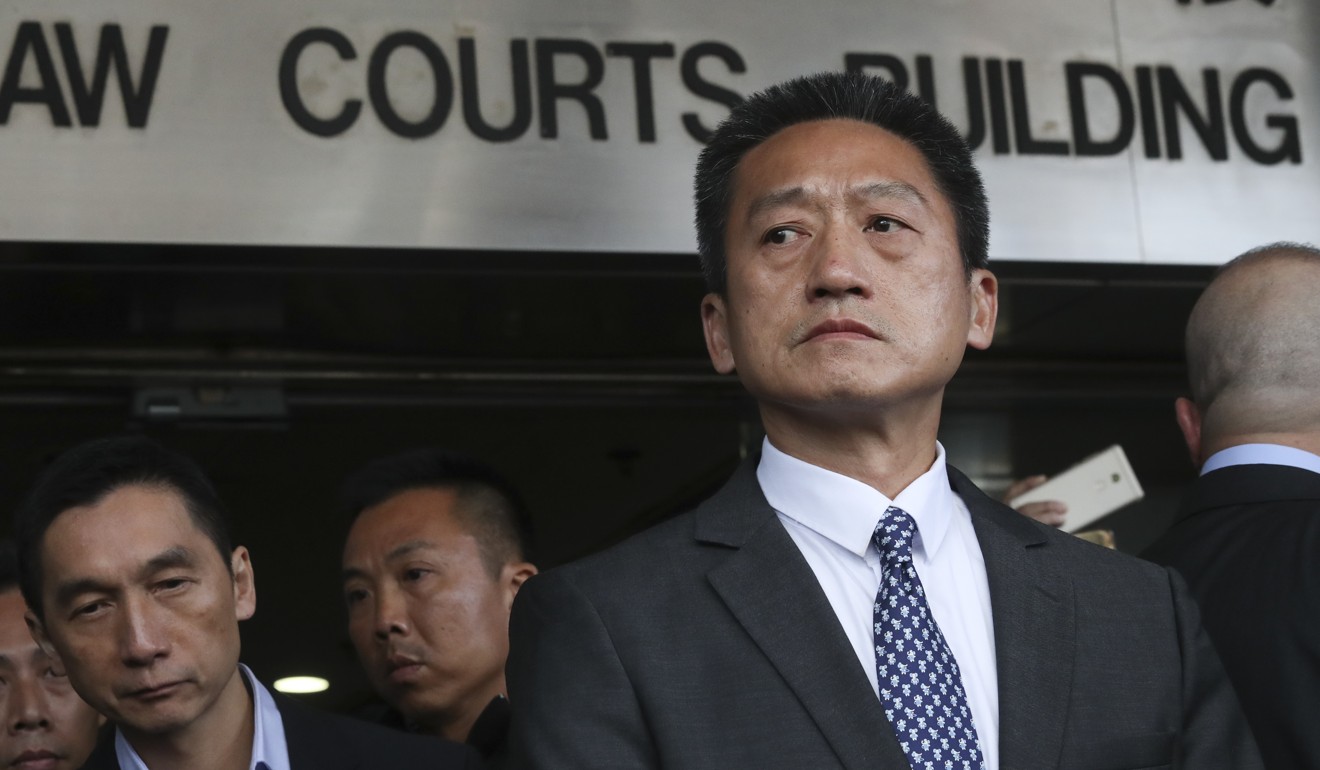 Retired superintendent Frankly Chu did not respond to questions as he left court. Photo: K.Y. Cheng