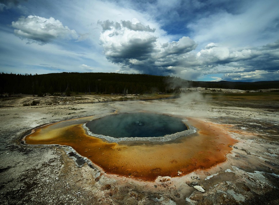 The Crested Pool hot spring in the Upper Geyser Basin of Yellowstone National Park in Wyoming. Photo: AFP