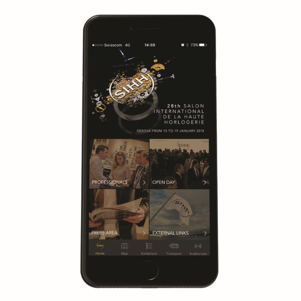 The interface of the newly updated SIHH 2018 smartphone app.