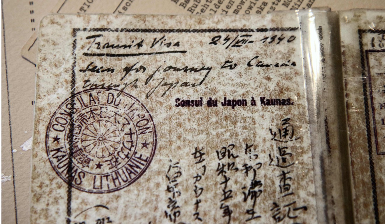 A visa issued by the Japanese consulate in Kaunas. Photo: AFP