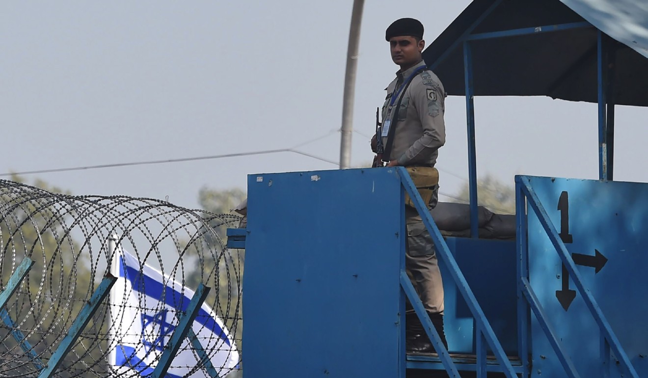 An Indian security guard at the Palam Air Force station in New Delhi. Photo: AFP