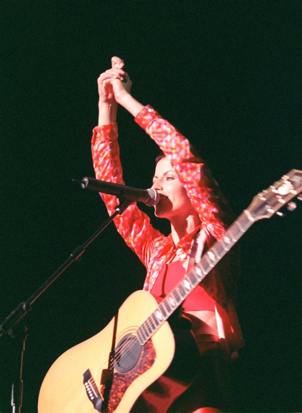 O’Riordan at the Hong Kong Coliseum in 1996. Some of The Cranberries’ popularity in the region was down to Faye Wong singing a cover of their hit Dreams. Photo: Ricky Chung