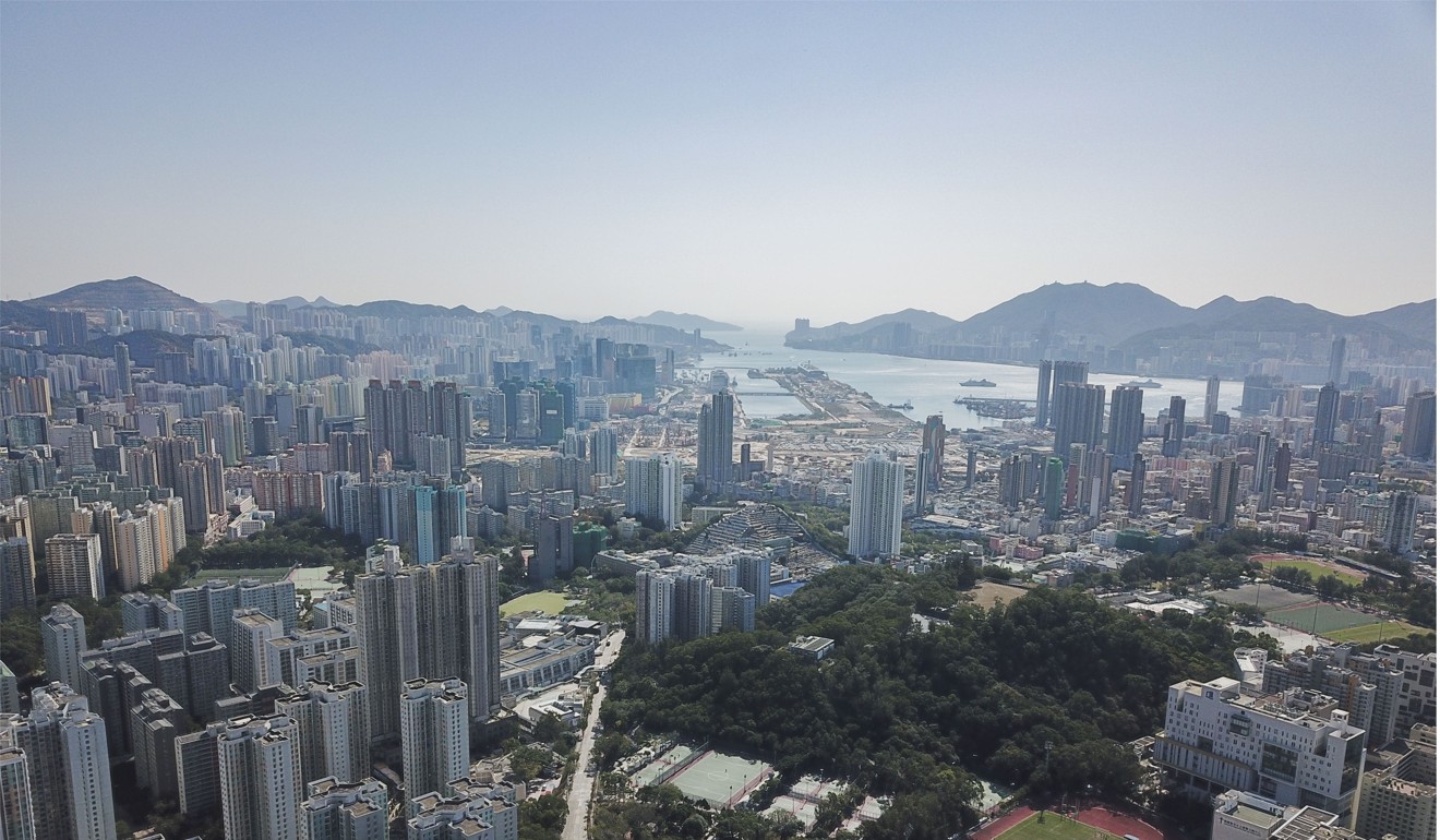 Aerial view of Hong Kong Baptist University (bottom right) at Kowloon Tong. Photo: SCMP/Winson Wong
