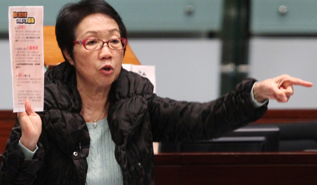 Chan Yuen-han speaking in Legco as a lawmaker in 2015. Photo: Edward Wong
