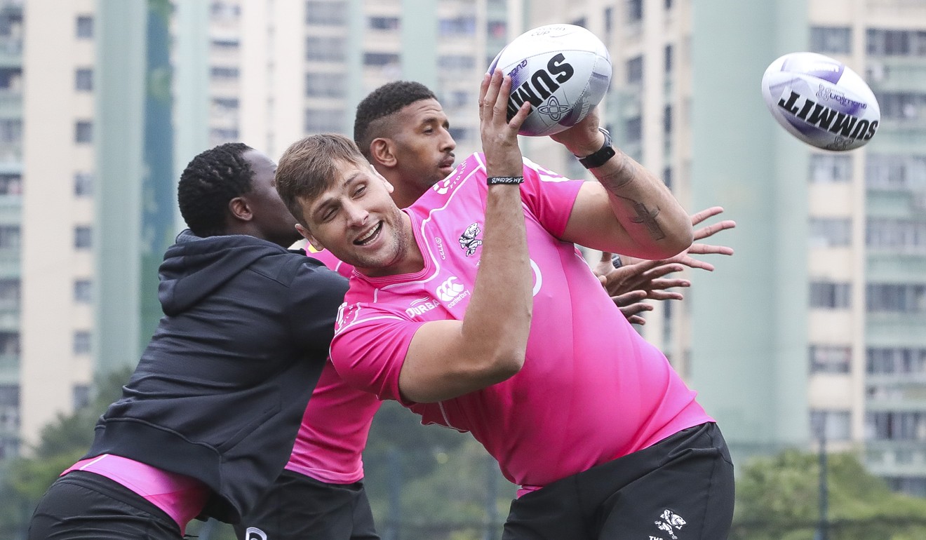 South Africa’s Sharks train in Hong Kong ahead of the Natixis Cup. Photo: Edward Wong