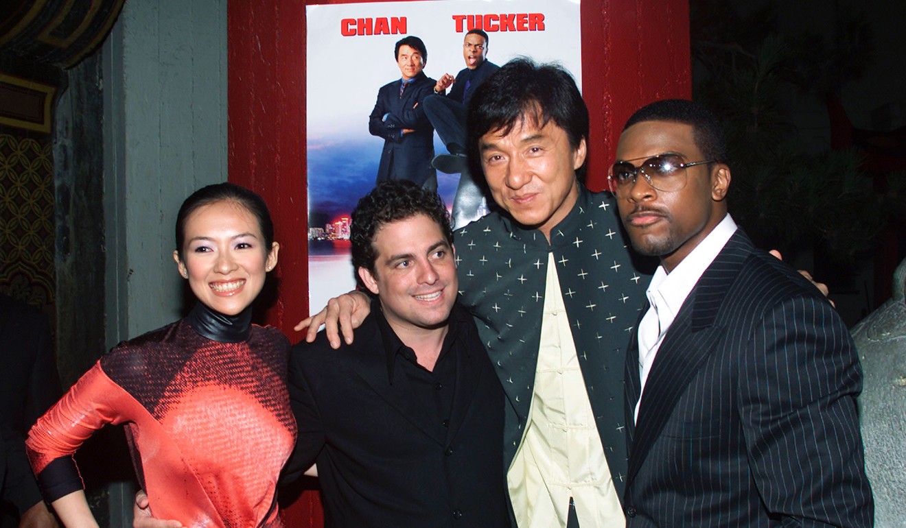 From left: Zhang Ziyi, director Brett Ratner, Jackie Chan and Chris Tucker at the premiere of Rush Hour in 2001. Ratner has been accused of sexual misconduct. Photo: Reuters