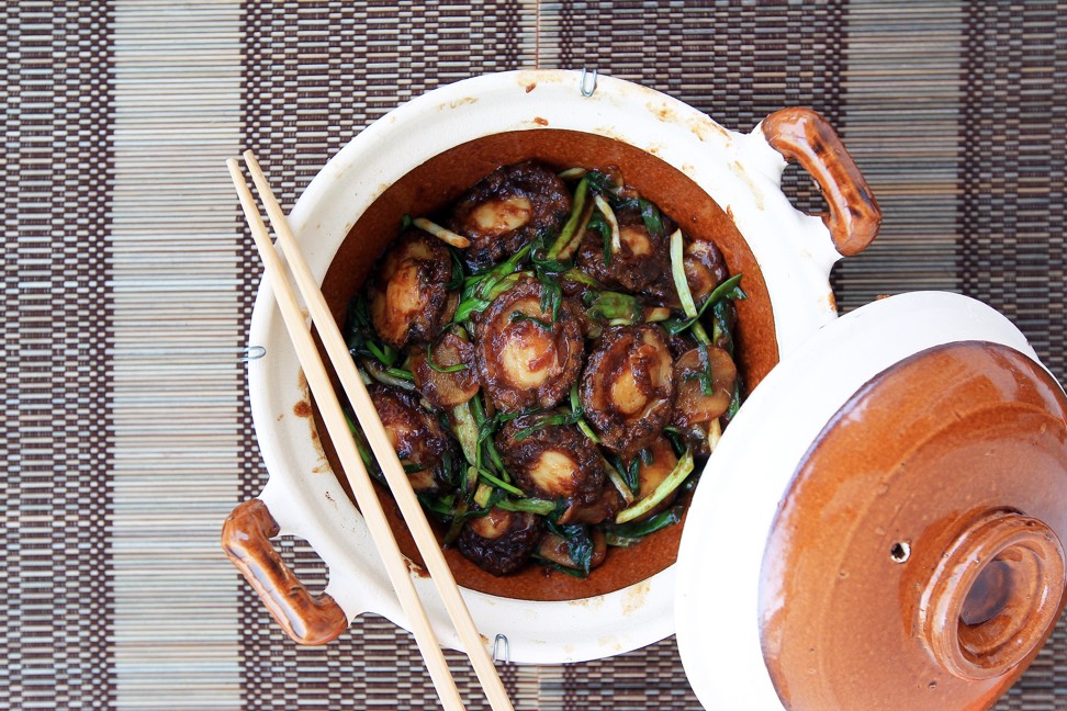 Fresh abalone with spring onion and ginger. Photo: Jonathan Wong