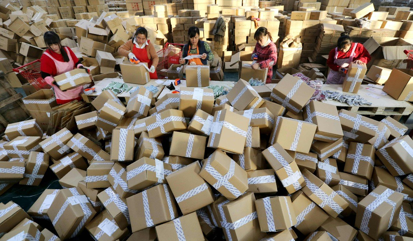 iResearch projected that the volume of parcel deliveries handled in China will nearly triple to 60 billion by 2020. Photo: AFP