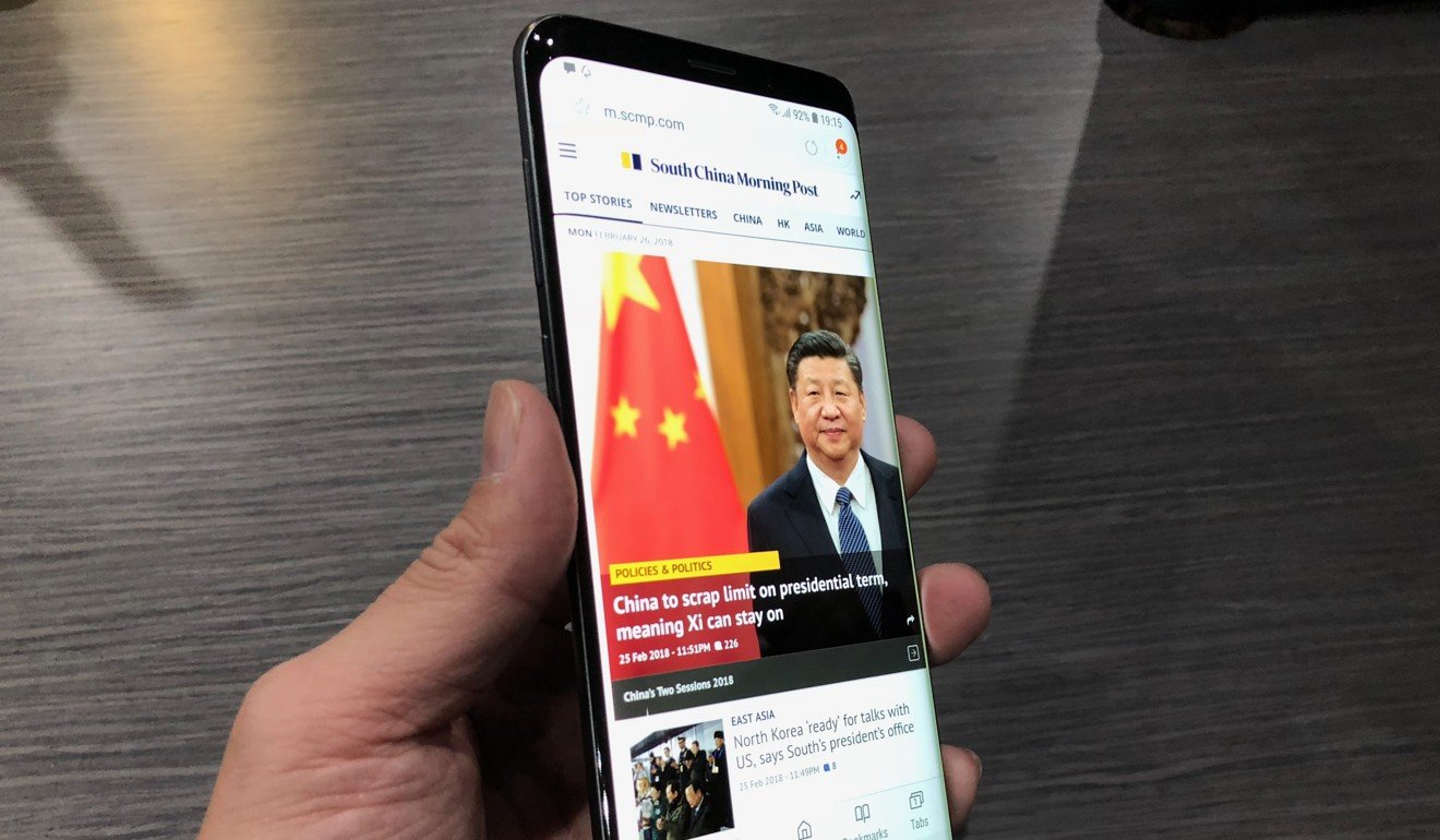 The company’s latest flagship handset, the Galaxy S9, features enhanced video and audio applications designed to appeal to social media savvy youngsters. Photo: Handout