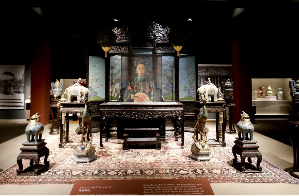 Items from the “Empress Dowager, Cixi” exhibition are seen at the Bowers Museum in Santa Ana, California. Photo: AP