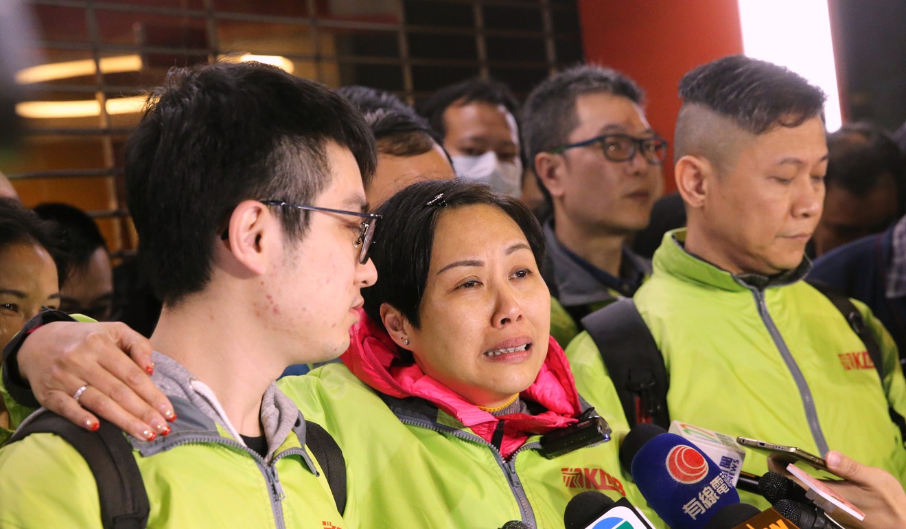 Bus driver Yip Wai-lam (centre) recently set up a new drivers’ alliance. Photo: Sam Tsang