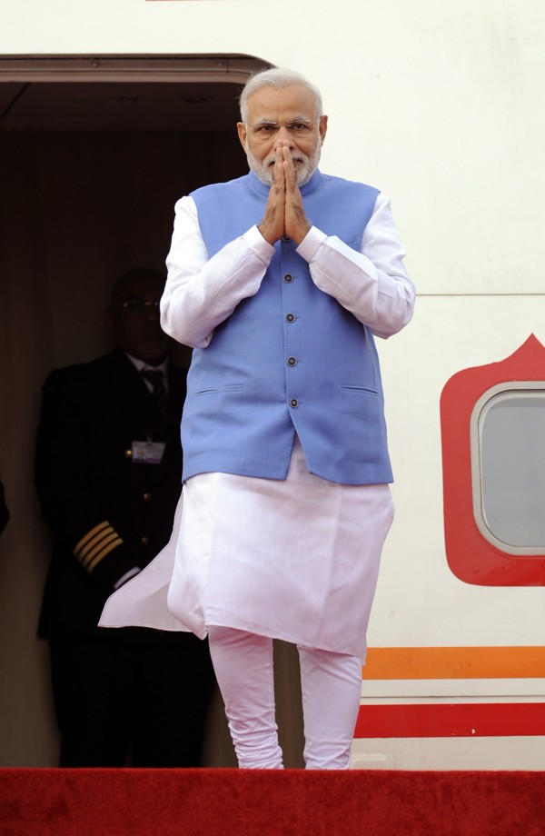 Modi during a three nation tour of Seychelles, Mauritius and Sri Lanka. Photo: AP