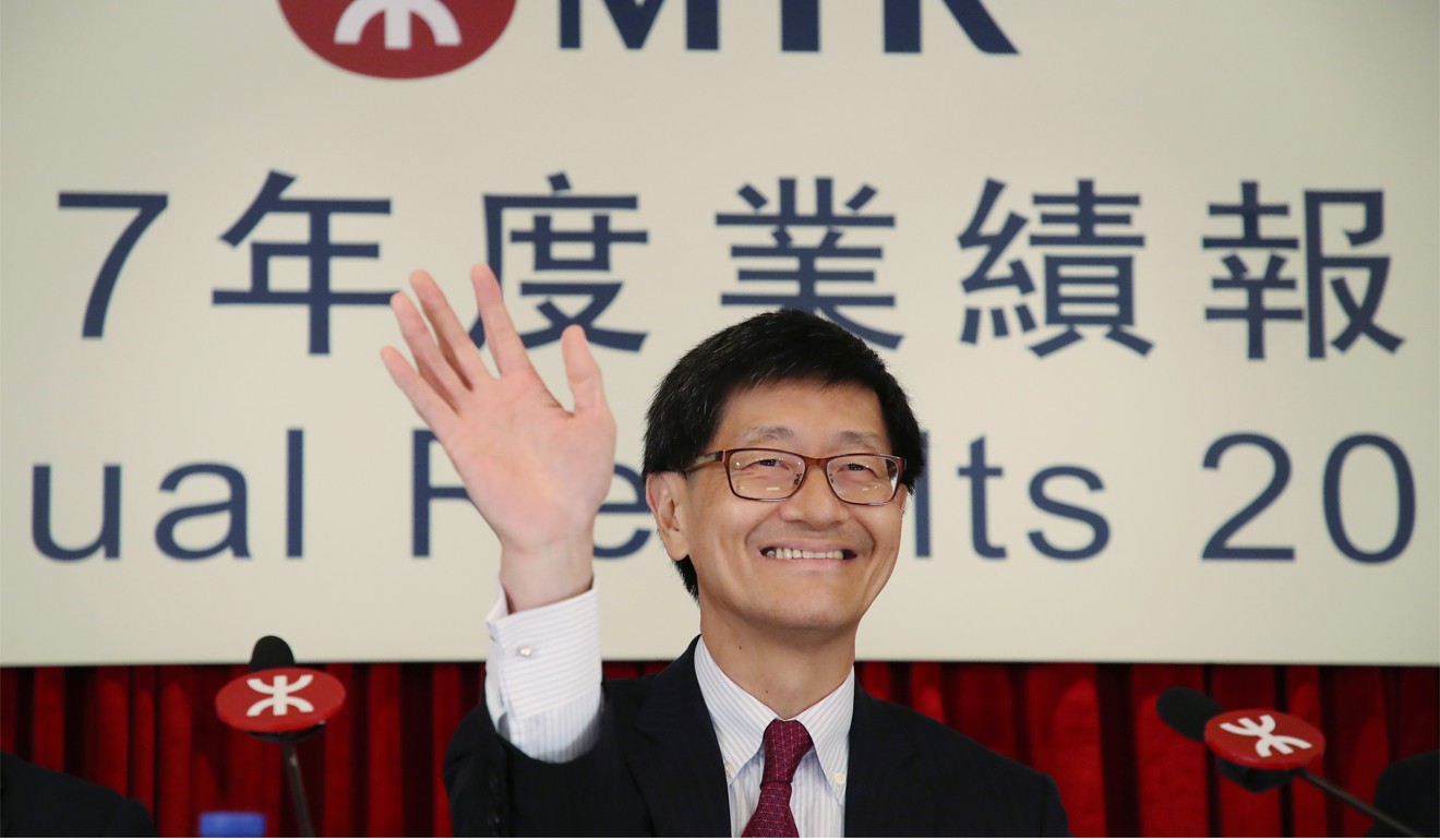 CEO Lincoln Leong Kwok-kuen said the opening of the South Island Line and the Kwun Tong Line extension in late 2016 drove up depreciation and amortisation charges. Photo: Edward Wong
