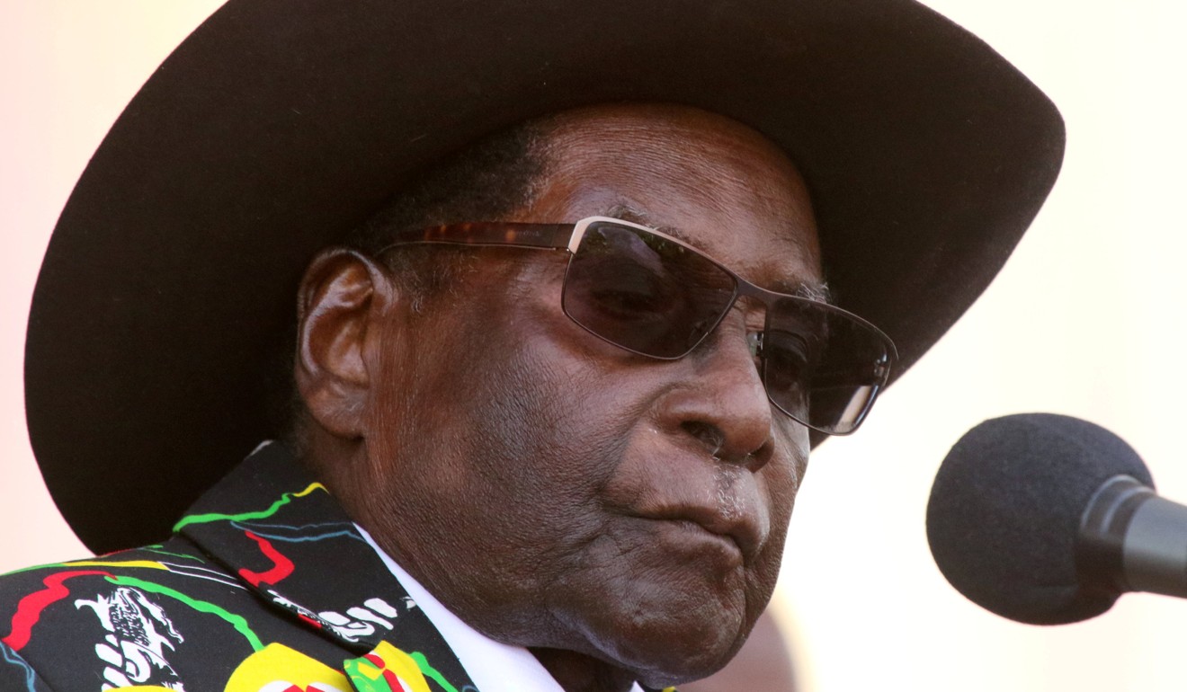 Robert Mugabe addresses supporters of his ruling ZANU (PF) party in a 2017 file photo. Photo: Reuters