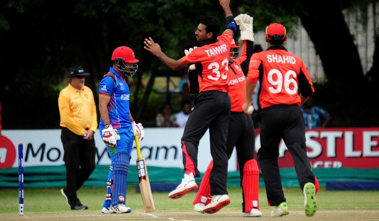 Hong Kong take another Afghan wicket. Photo: ICC