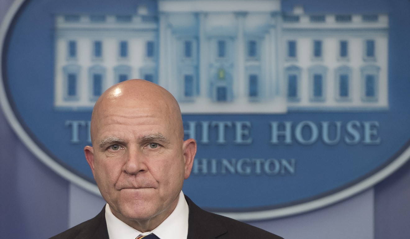 US National Security Adviser H.R. McMaster in the daily press briefing at the White House. Photo: Agence France-Presse