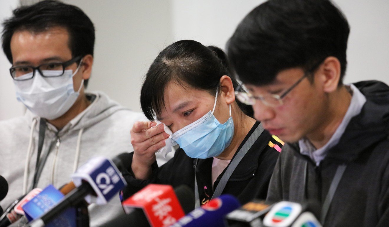 The mother and brother of the 15-year-old girl spoke at a press conference on Saturday. Photo: Felix Wong 