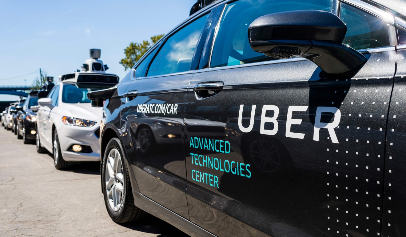 Pilot models of the Uber self-driving car are displayed at the Uber Advanced Technologies Center in Pittsburgh, Pennsylvania, in September 2016. Photo: AFP