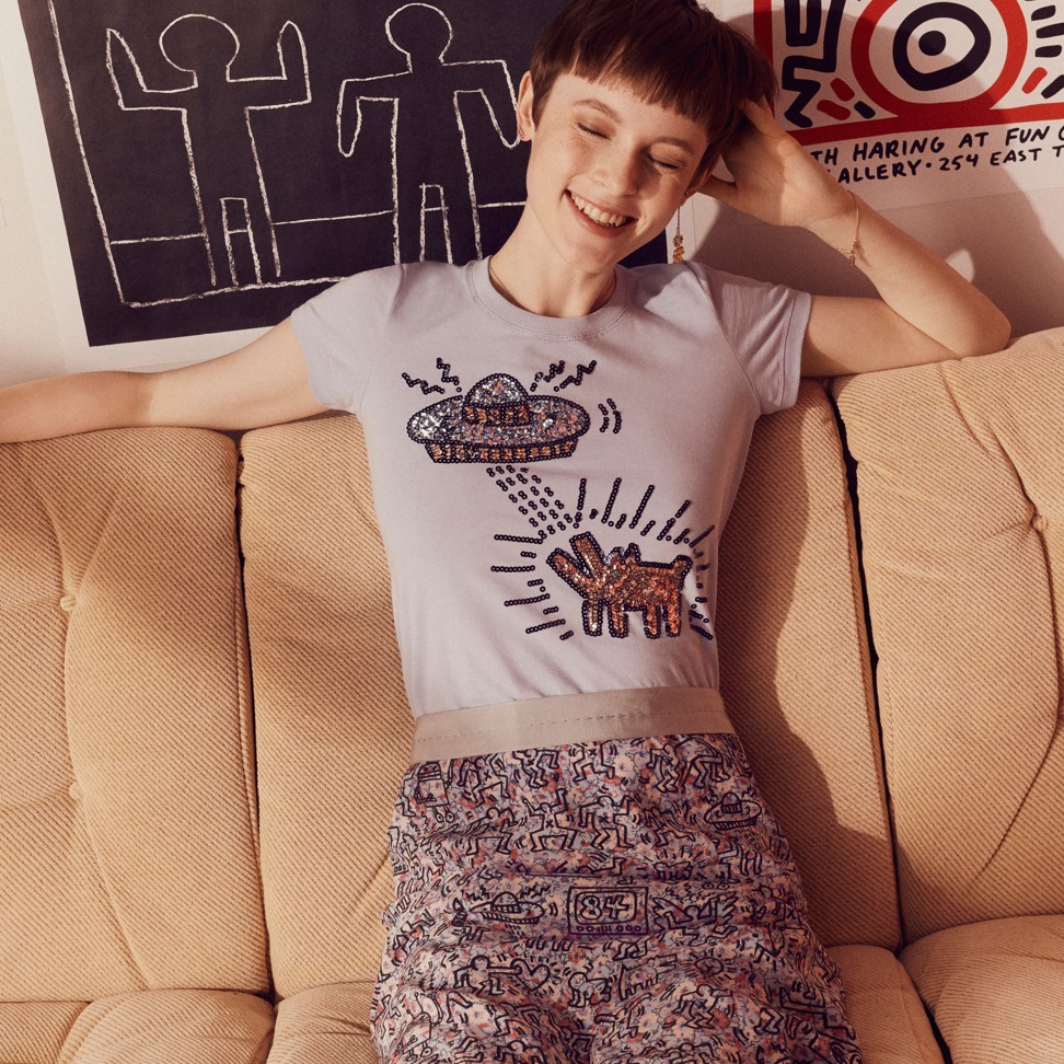 A T-shirt by Coach x Keith Haring.