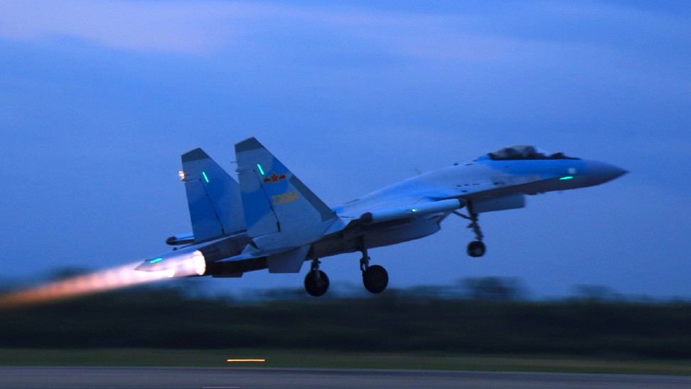 The Su-35 fighter jet was among a number of military aircraft involved in the exercises. Photo: PLA Air Force