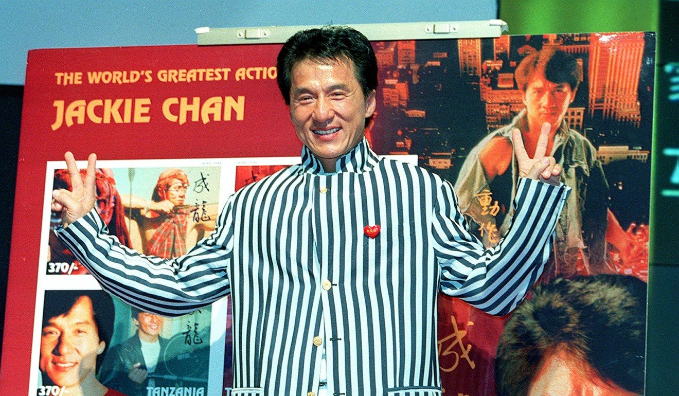 Chan opens an exhibition on his life at the Hong Kong exhibition centre, in 1998.