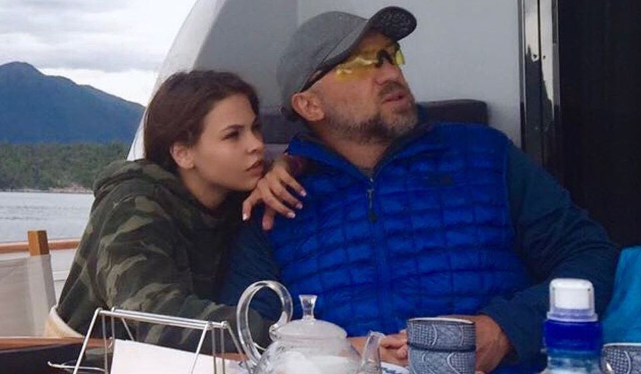 Russian oligarch Oleg Deripaska and a woman who called herself Nastya Rybka, described as an escort, sit on a yacht, in a video uploaded by opposition leader Alexei Navalny. They were joined on the yacht by Russian Deputy Prime Minister Sergei Prikhodko. Photo: YouTube