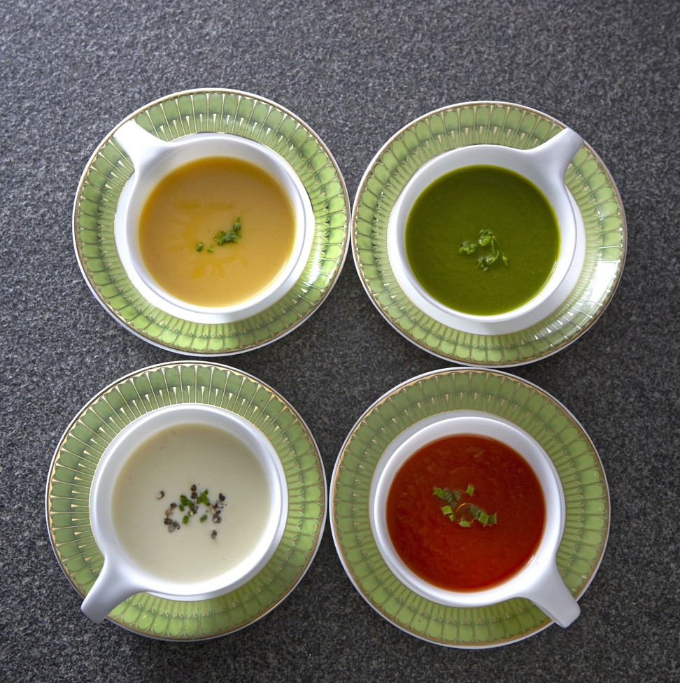 The demitasse of green soup at Sevva