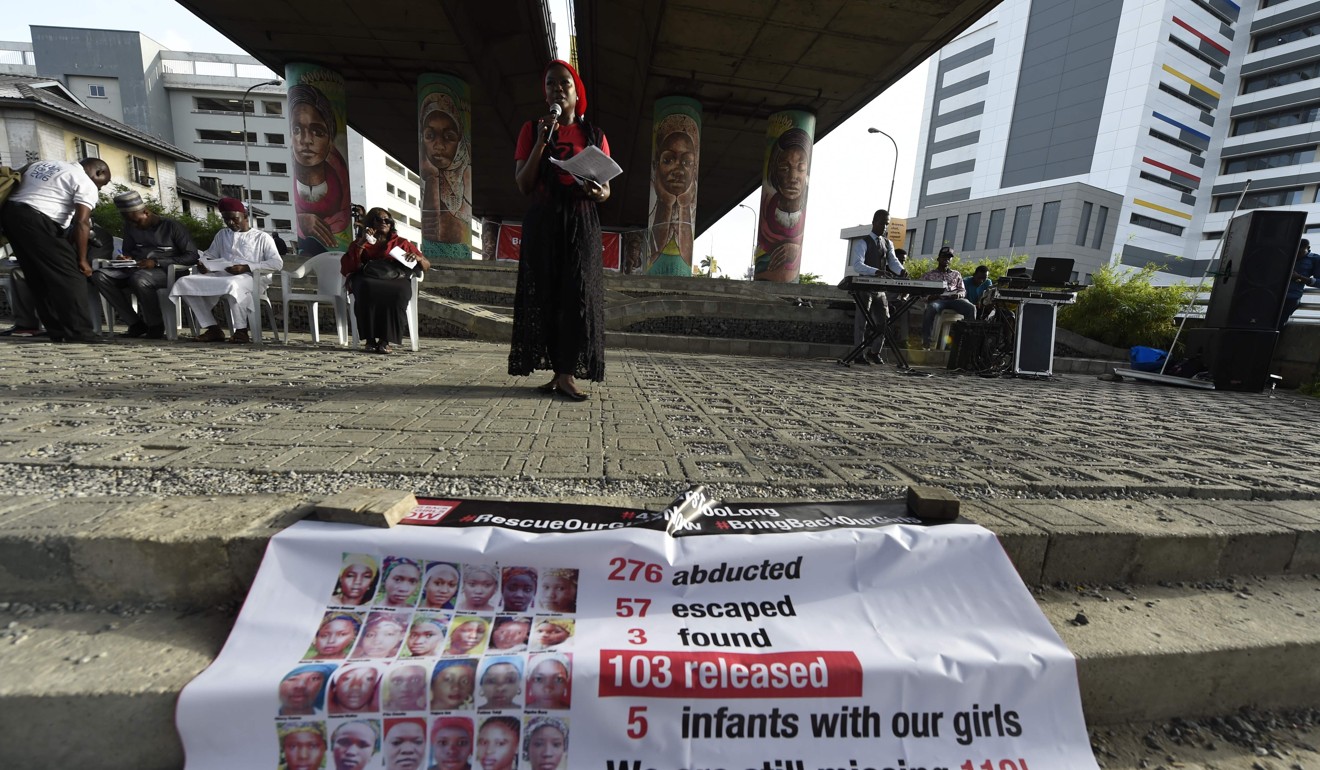 One of founders Bring Back Our Girls movement Aisha Oyebode speaks about the remaining 112 out of 219 kidnapped Chibok schoolgirls who remain with Boko Haram jihadists. Photo: AFP